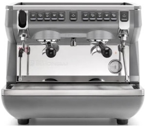 КОФЕМАШИНА РОЖКОВАЯ NUOVA SIMONELLI APPIA LIFE COMPACT 2 GR V 220V ВЫСОКАЯ ГРУППА АВТОМАТ СЕРАЯ